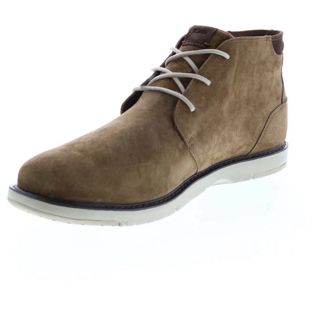 TOMS Navi Mens Brown Nubuck Lace up Chukka Boots - Picture 4 of 11